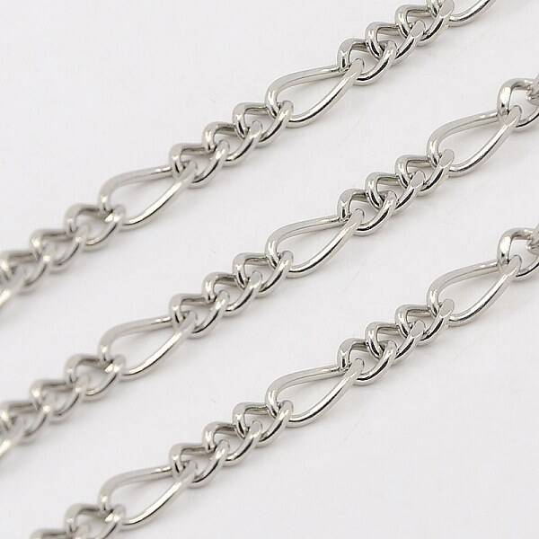 Tarnish Resistant 304 Stainless Steel Figaro Chains