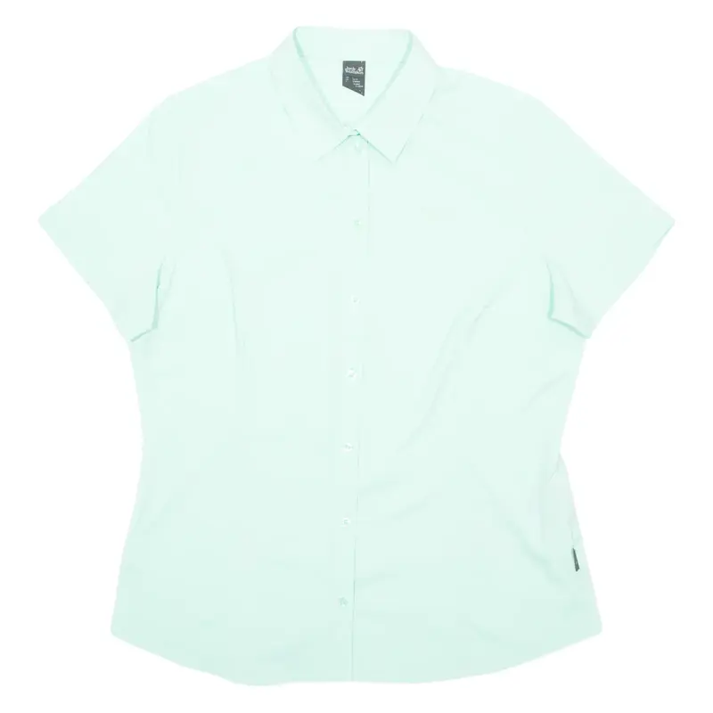 JACK WOLFSKIN Womens Plain Shirt Green L
