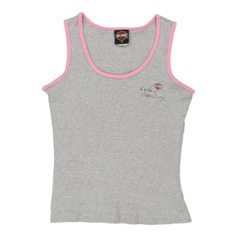 Springfield Ohio Harley Davidson Top - XL Grey Cotton | Size: x-large