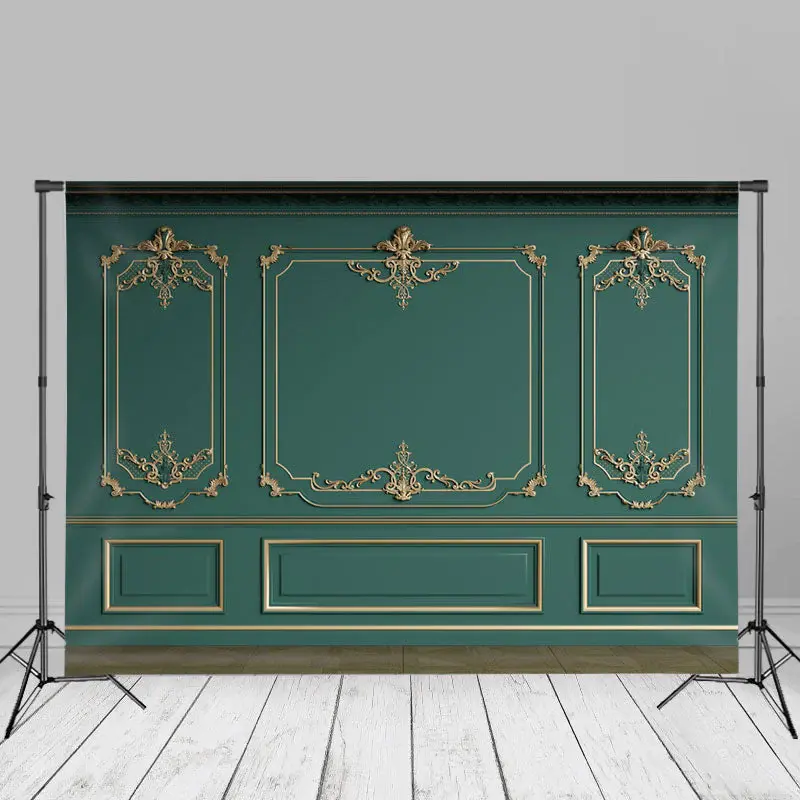Classic Green Interior Wall Photography Backdrop - Aperturee