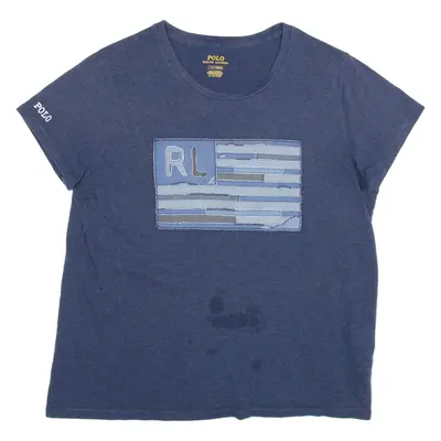 POLO RALPH LAUREN Girls T-Shirt Blue L