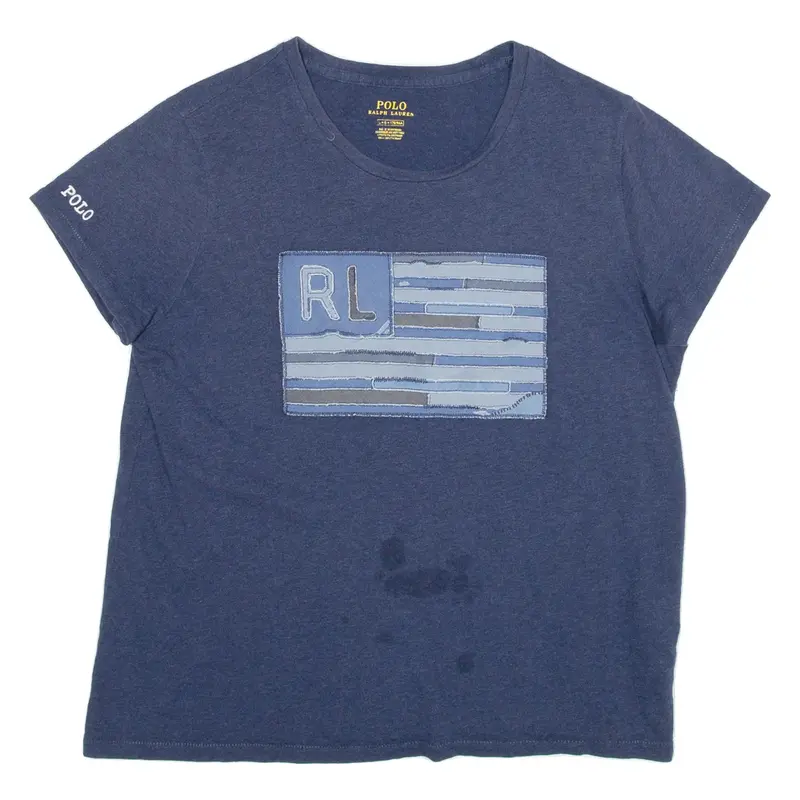 POLO RALPH LAUREN Girls T-Shirt Blue L