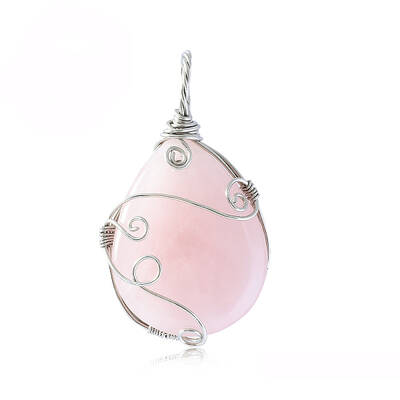 Natural Rose Quartz Big Pendants