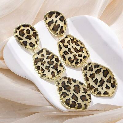 Alloy acrylic Dangle Stud Earrings