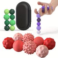 8-Pack Silicone Fidget Balls Set - Stress Relief & Anxiety Toys for Adults Kids - Soft Elastic Sensory Fidget Toys - Quiet Of...