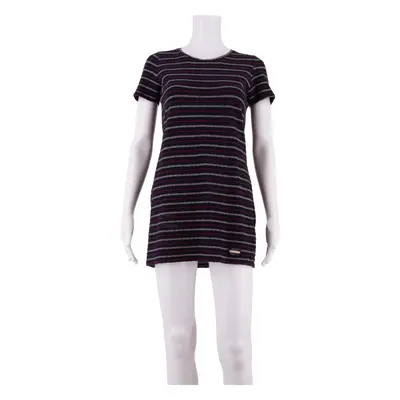 SUPERDRY Womens T-Shirt Dress Blue Striped Short Sleeve Short M