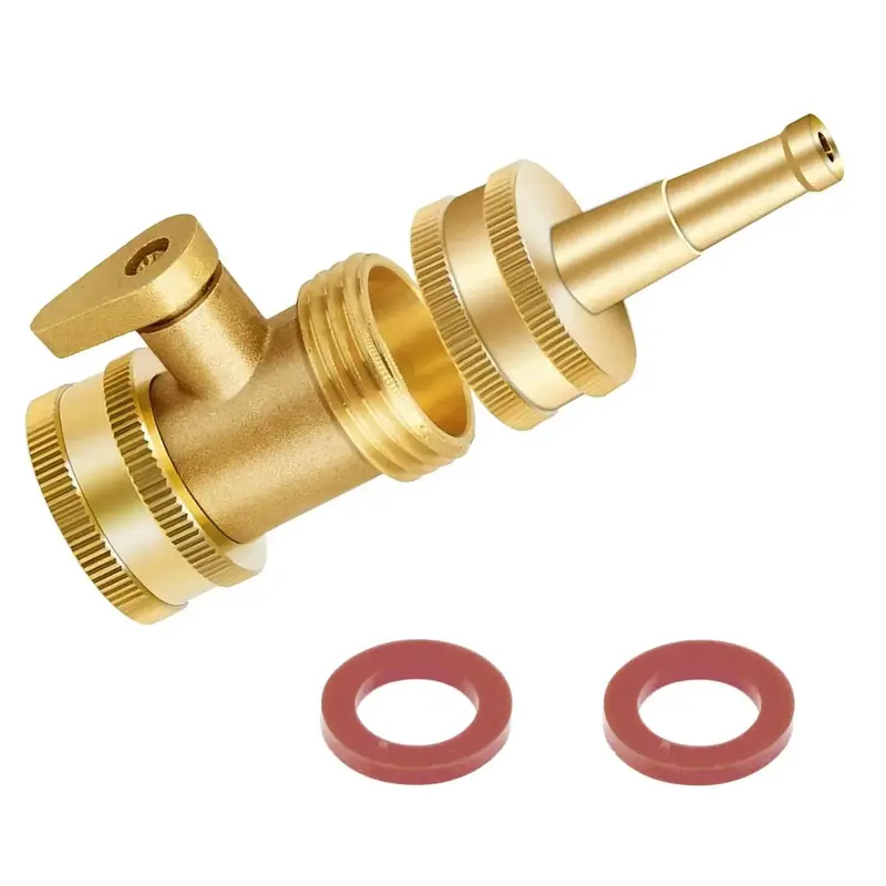 High Pressure Hose Nozzle, Water Hose Sprayer Nozzle with Shut Off Valve, Solid Brass Heavy Duty Hose Nozzle, Summer Garden...