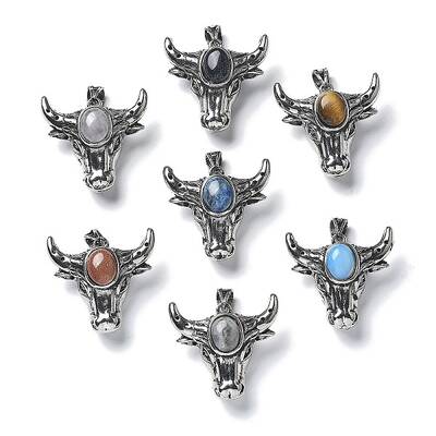 Natural & Synthetic Mixed Gemstone Pendant