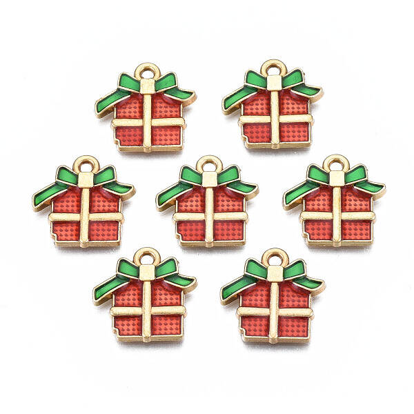Rack Plating Alloy Enamel Pendants