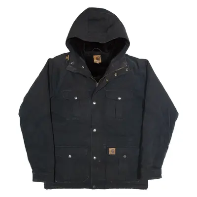 CARHARTT Mentor Sherpa Lined Mens Parka Jacket Black Hooded S