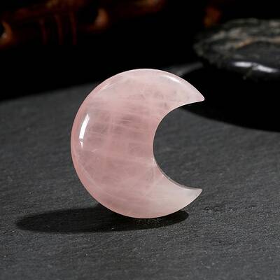 Natural Rose Quartz Palm Stone Massager