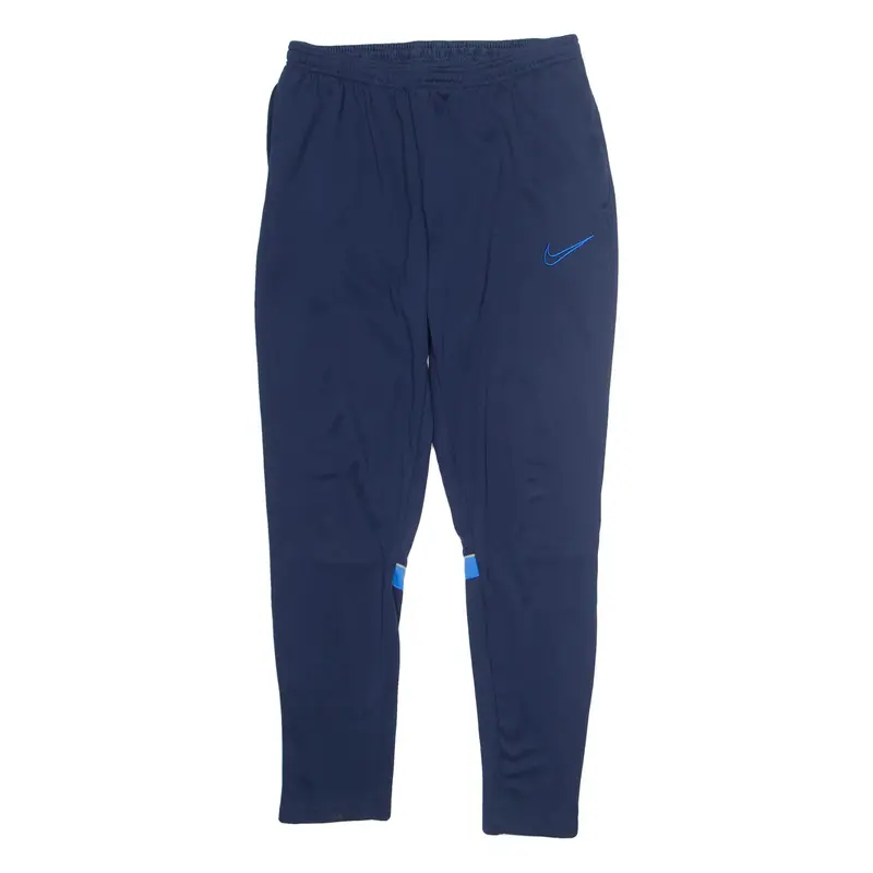 NIKE DRI FIT Mens Track Pants Blue Tapered L W28 L28