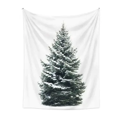 Snowy Pine Tree Christmas Wall Hanging Art Tapestry - Aperturee