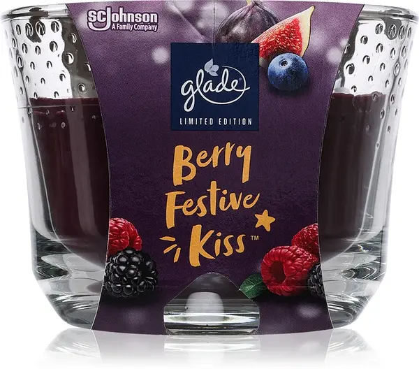 GLADE Berry Festive Kiss scented candle 204 g