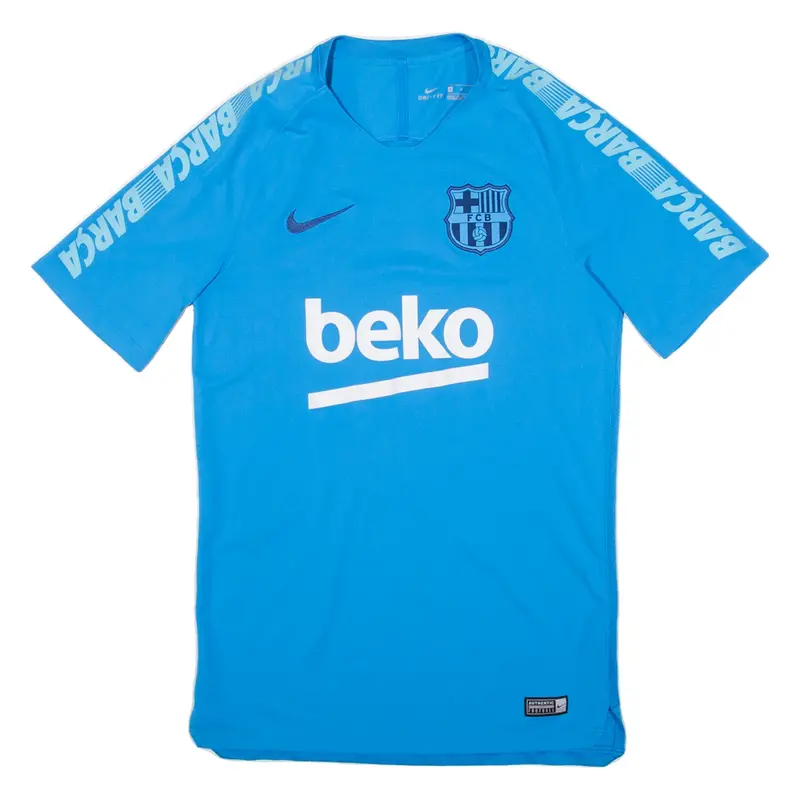 NIKE FC Barcelona Mens Football Shirt Jersey Blue S