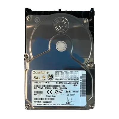 02G339 Dell 18.2GB Ultra-160 SCSI 10000 3.5-inch 8MB Hard Drive