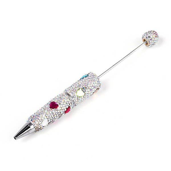 Heart Resin & Polymer Clay Pave Rhinestone Ball-Point Pen