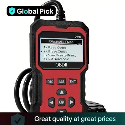 OBD2 Car Diagnostic Tool, OBDII Universal Diagnostic Tool, Integrated Engine Fault Detection, Fault Code Reading & Voltage Ch...