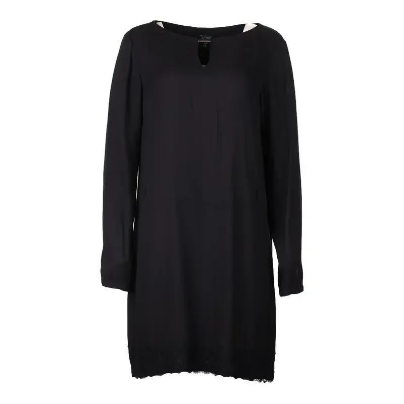 Armani Jeans Midi Dress - Large Black Viscose Blend