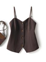 Women's Solid Color Cami Top, Basic Casual Sleeveless Spaghetti Strap Top for Daily Wear, Ladies Clothes for All Seasons
