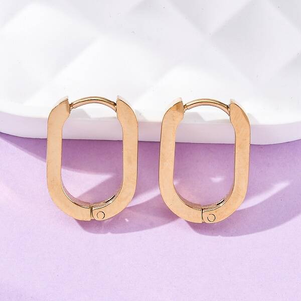 304 Stainless Steel Huggie Hoop Earrings