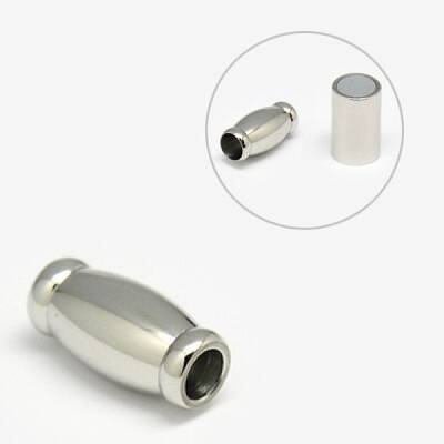 Tarnish Resistant 304 Stainless Steel Magnetic Clasps with Glue-in Ends