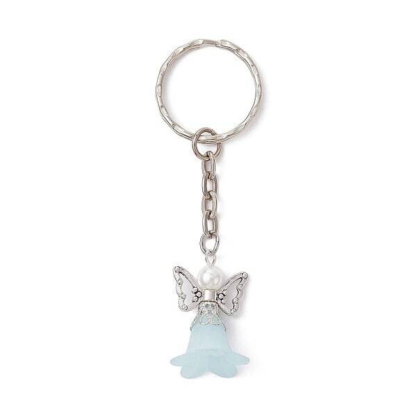 Angel Acrylic & Alloy Pendant Keychain