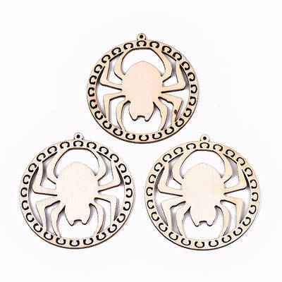 Undyed Natural Wooden Big Pendants