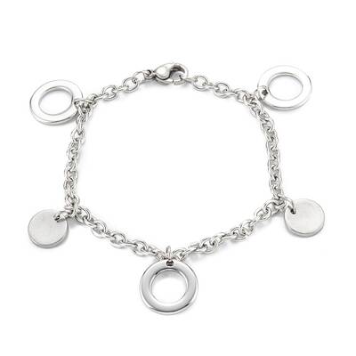Tarnish Resistant 304 Stainless Steel Charm Bracelets