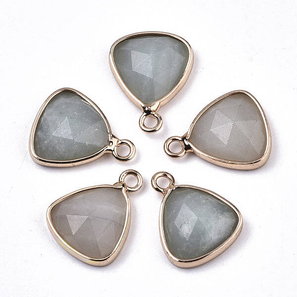 Natural Flower Amazonite Charms