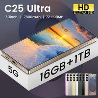C25 Ultra Smartphone 16GB+1TB with Global Unlock, 7.3-Inch Display, HD Camera, Dual SIM, Dual Standby, GPS, Built-in Stylus, ...