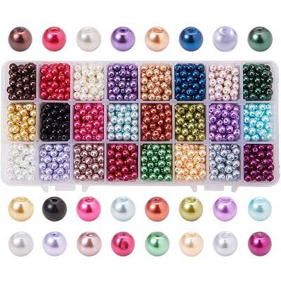 Eco-Friendly Dyed Glass Pearl Round Beads