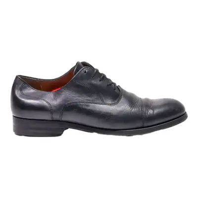 CANYON Oxford Shoes Black Leather Mens UK 8