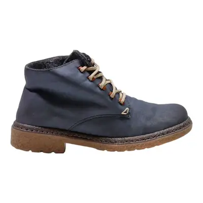 RIEKER Desert Boots Blue Leather Womens UK 5