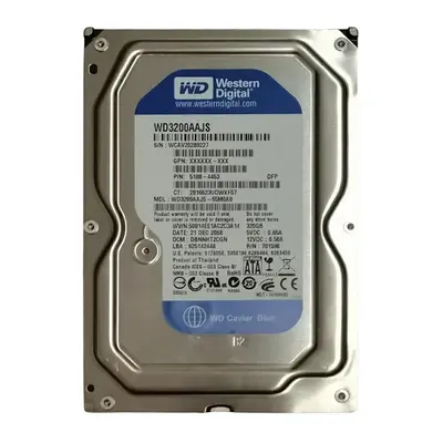 WD3200AAJS-65M0A0 Western Digital Caviar Blue 320GB 7200RPM SATA 3Gb/s 8MB Cache 3.5-Inch Hard Drive