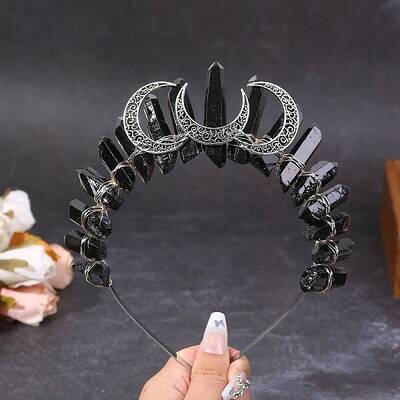 Hollow Moon Metal Crown Hair Bands