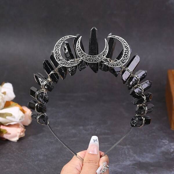 Hollow Moon Metal Crown Hair Bands
