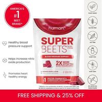 Humann SuperBeets Heart Chews - Nitric Oxide Supplement for Blood Pressure & Cardiovascular Support, Plant-Based Antioxidants...