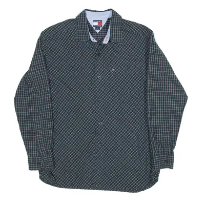 TOMMY HILFIGER Shirt Green Check Long Sleeve Boys M