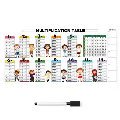 Educational for Kids Dry Erase Color Multiplication Table Reusable Durable Polystyrene Material Holds The Surface With Static...