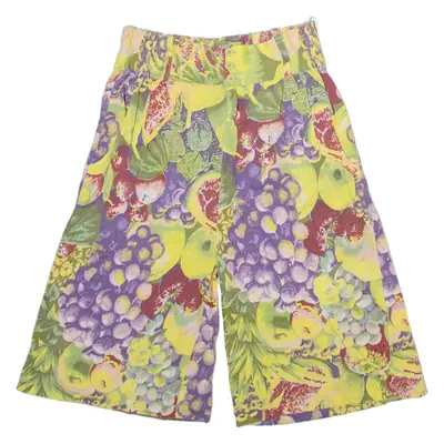PRIORITY Fruits Print Womens Casual Shorts Green Relaxed S W26
