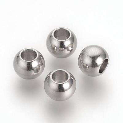 Tarnish Resistant 304 Stainless Steel European Beads