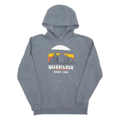QUIKSILVER Boys Grey Hoodie 16Y