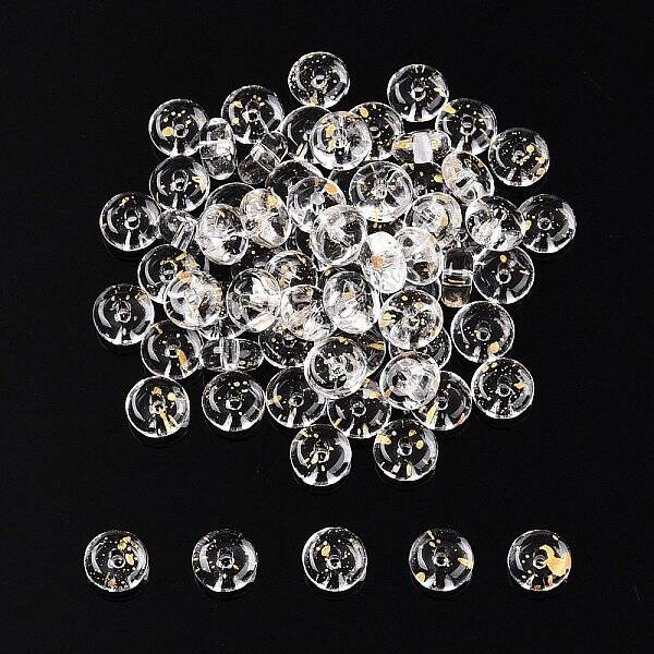 Electroplate Transparent Colours Rainbow with Glitter Powder Glass Seed Beads