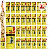 Fly Traps for Indoors Outdoor, Fly Paper Strips Sticky Hanging, Fruit Fly Strips,Fly Tape Catcher Ribbon, Fruit Fly Gnat Trap...