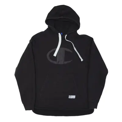 CHAMPION Hoodie Black Pullover Mens S
