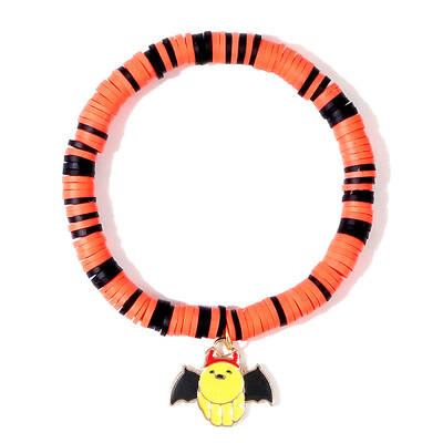Ghostly Polymer Clay Heishi Stretch Bracelets