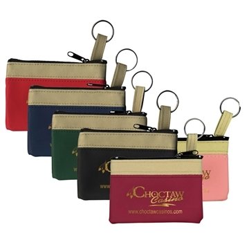 100 Promotional The SAFARI Classic Zip Pouch with Key Ring - ...