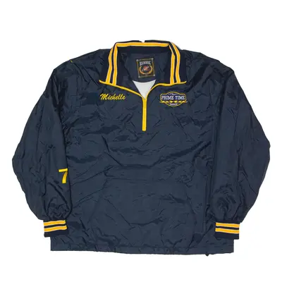 RENNOC CLASSIC 1/4 Zip Pullover USA Jacket Blue 80s Womens L