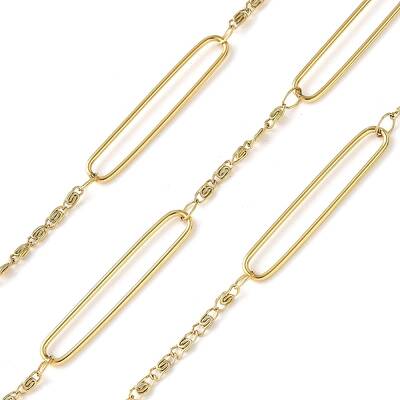 304 Stainless Steel Rectangle with Lumachina Chains